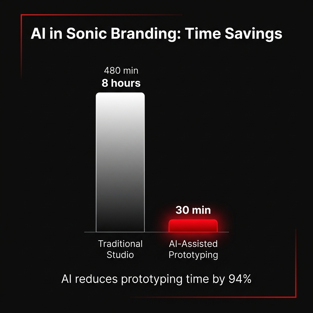 Time savings through AI in Sonic Branding – AI prototyping vs. traditional studio work