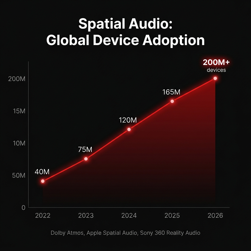 Spatial Audio – Global Device Adoption 2022–2026