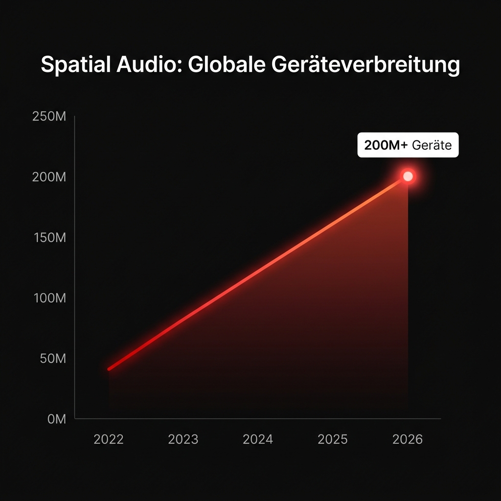 Spatial Audio – Globale Geräteverbreitung 2022–2026