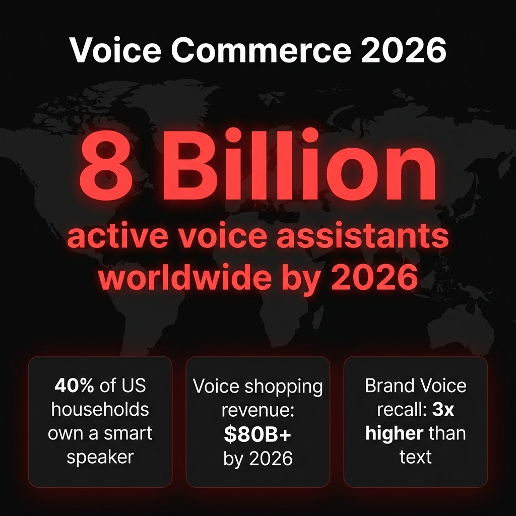 Voice Commerce 2026: 8 billion active voice assistants worldwide