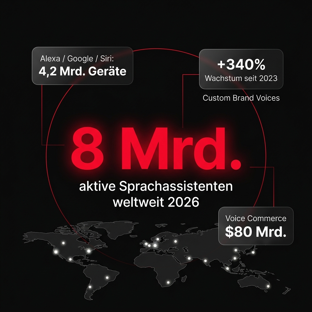 Voice Commerce 2026: 8 Milliarden aktive Sprachassistenten weltweit