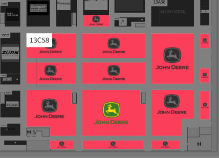 Agritechnica Hannover Floor Plan - John Deere Stand 13C58