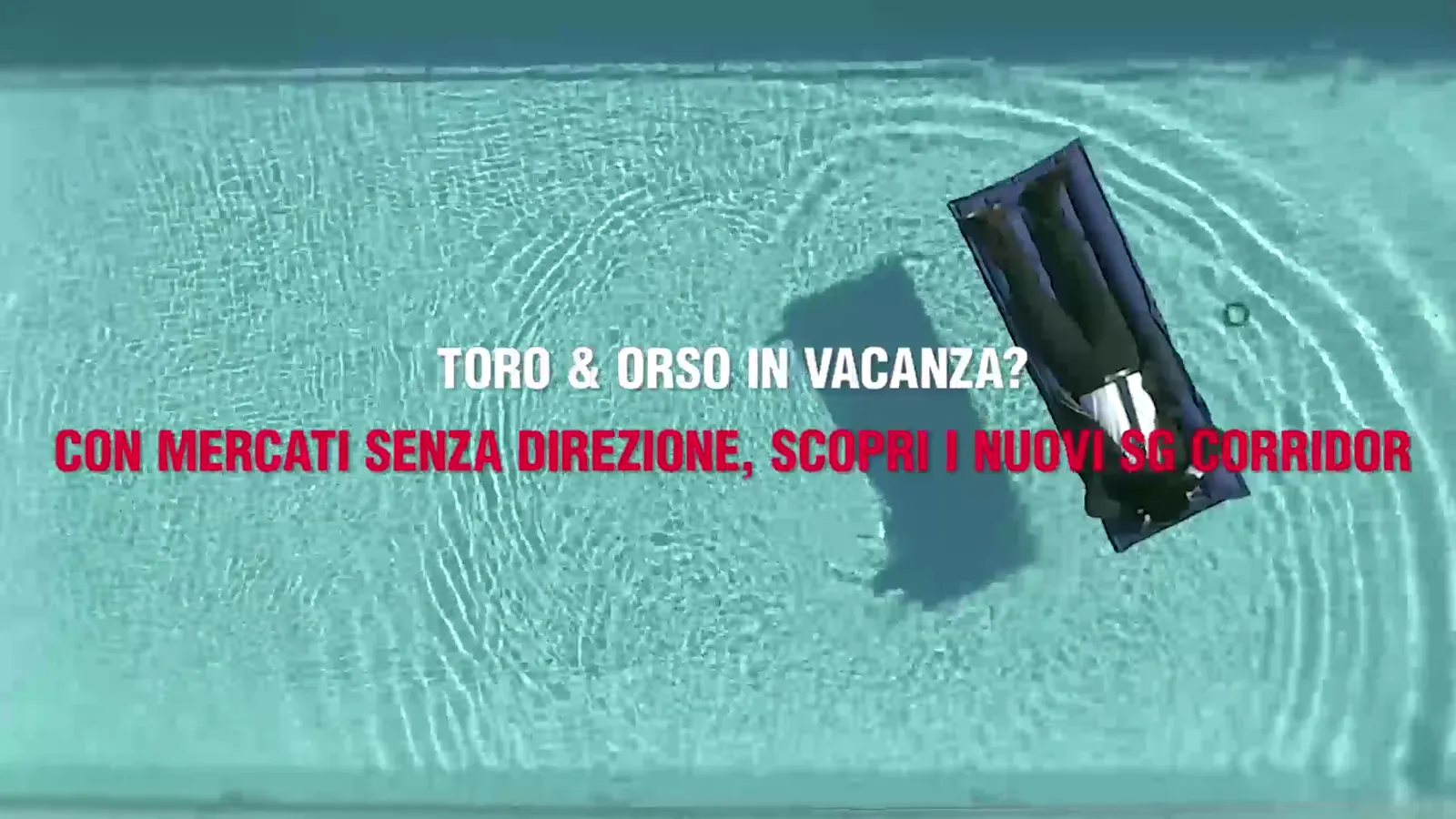 Italienische Fassung: Toro & Orso in vacanza, Bulle auf der Luftmatratze im Pool